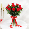 Gift Bunch of 10 Red Roses with Teddy Bear & Assorted Chocolates