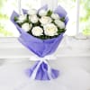 Gift Bunch of 10 White Roses