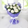 Bunch of 10 White Roses Online