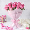 Bunch of 15 Pink Roses Online