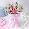 Gift Bunch of 6 Pink Oriental Lilies