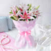 Bunch of 6 Pink Oriental Lilies Online