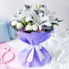Gift Bunch of Mix Flowers In Tissue Wrapping