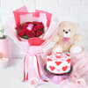 Bunch Of Playful Romance With Cake And Teddy Online