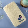 Shop Butterfly Personalized Cotton Embroidered Towels (Set of 3)