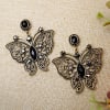 Butterfly Shape Black-Gold Earrings Online