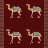 Shop Camel Print Cotton Double Bedsheet