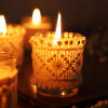 Buy Candles In Decorative Lace Glass (Set of 4)