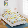 Cartoons Print Fitted Single Bedsheet Online