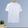 Gift Casual Half sleeves White Tee for Him