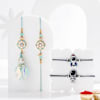 Celestial Meenakari And Kids Rakhi Set Online