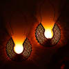 Gift Chandrakala Design Hanging Tea Light Holder With Candle - Set Of 2