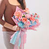 Buy Charming Blooms And Heart Cake Duo