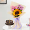 Charming Bouquet And Truffle Cake Combo Online