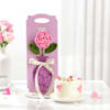 Charming Cake And Crochet Rose Gift Combo Online