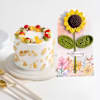 Charming Cake And Crochet Sunflower Gift Combo Online