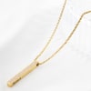 Gift Charming Personalized Zirconia Bar Pendant Necklace