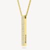 Charming Personalized Zirconia Bar Pendant Necklace Online