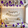 Charming Purple And Silver Birthday Balloon Decor Online