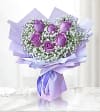 Charming Purple Rose Bouquet Online