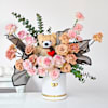 Charming Roses And Teddy Arrangement Online