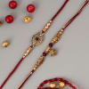 Gift Charms And Beads Antique Rakhi (Set of 2)
