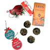 Cheerful Christmas Ornaments And Snacks Hamper Online