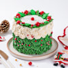 Gift Cheerful Christmas Wreath Cream Cake (600 Grams)