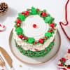 Shop Cheerful Christmas Wreath Cream Cake (600 Grams)