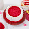 Buy Cheerful Red Roses Bouquet And Cake Combo