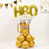Gift Cheers To A Golden Birthday Balloon Arrangement