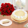 Cheesecake and 24 Roses Online