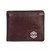 Cherry Brown Cognac Italian Leather Men's Wallet - Customizable with Logo Online