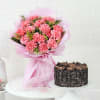 Choco-chip delight with Carnations Combo Online