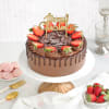 Gift Choco Strawberry Christmas Delight Cake (500 Gm)