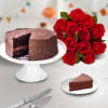 Chocolate Cake & Red Roses Online