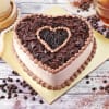 Chocolate Heart Valentine Fresh Cream Cake (Half kg) Online