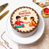 Chocolate Raksha Bandhan Photo Cake - Half kg Online
