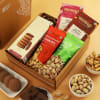 Chocolates And Dry Fruits In Wooden Basket Online