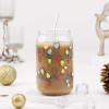 Shop Christmas Cheer - Can Glass With Straw