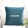 Gift Christmas Nap Personalized Velvet Pocket Cushion - Blue