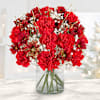 Christmas Red Carnation And Chrysanthemum Arrangement Online