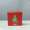 Gift Christmas Themed Personalized Red Planter Pot