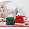Gift Christmas Tree Mug With Heart Handle - Assorted - Single Piece