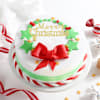 Gift Christmas Wreath and Ribbon Cake