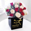 Buy Classic Beauty of 15 Red and White Roses