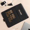 Classic Black Personalized Laptop Sleeve Online