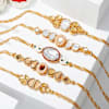 Gift Classic Kundan Rakhi Gift Combo-Set Of 5