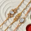 Gift Classic Kundan Rakhi Set Of 3