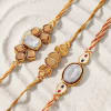 Classic Kundan Rakhi Set Of 3 Online